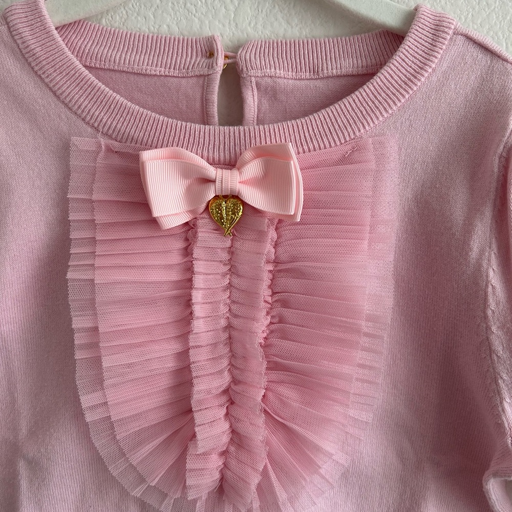 Pink Ruffled Blouse with Puff Sleeves - Picture 2 of 3